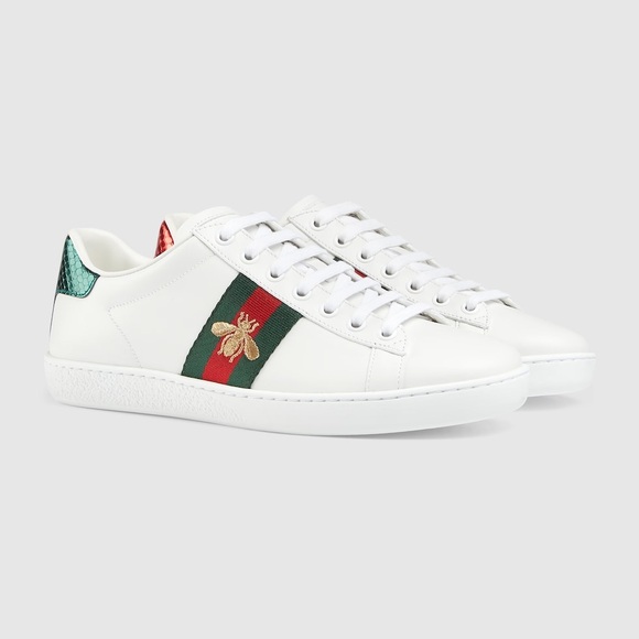 MEN’S GUCCI ACE SNEAKER WITH BEE SIZE 8 - Picture 1 of 6